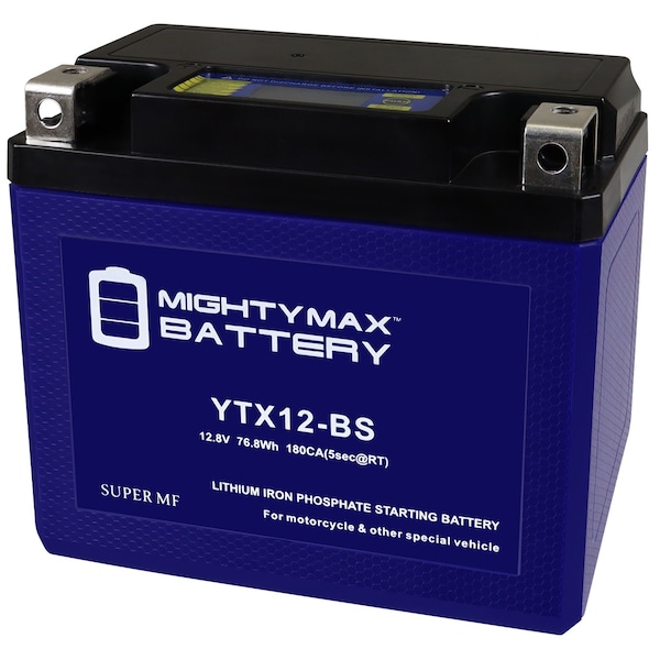 Mighty Max Battery YTX12-BS Lithium Replacement Battery